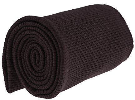 Bündchen Strickbündchen 16x80cm Bündchenstoff Baumwolle elastisch gerippt, Farbwahl, Farbe:schokobraun
