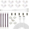 RUNCCI-YUN Led Strip Verbinder Zubehör-Set für 4 Pin RGB 5050 LED Streifen, LED Strip Verbinder, LED Strip Verteiler, LED Stripe Verlängerung, LED Strip Eckverbinder, LED Streifen Befestigungsclips