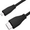Raspberry Pi offizielles Micro HDMI Kabel, schwarz, 1,0m