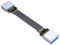 ADT-Link Câble USB 3.0 vers USB Type A mâle vers mâle - Câble d'extension pour disque dur - Angle 90/270 degrés vers le haut et le bas - 10 cm, S4-S4