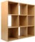 Charles Jacobs Oak 9 Cube Storage Shelving Unit - No Fabric Drawers