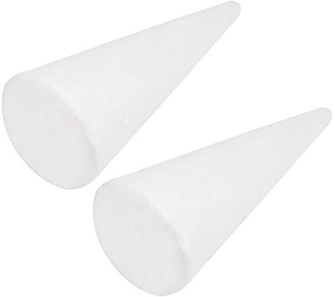 BESTonZON Styroporkegel 50 cm 2PCS Baum ? Tafelaufsatz ? DIY Handgemachte Projekte für DIY Modellierung Floral Vermittlung Liefert Zum Basteln