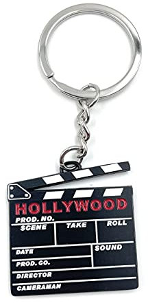 H-Customs Porte-clés avec rabat de réalisateur Hollywood - Noir, Noir , taille unique