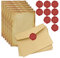 Zasvec Vintage Briefpapier Set Briefschreibset Briefpapier mit Umschlag Enthält 20 Blätter Briefpapier, 10 Kraft Briefumschläge, 10 Wachssiegel-Aufkleber