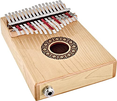 Sonic Energy Kalimba mit Tonabnehmer – C-Dur, 17 Töne – Ahornholz – Für Bühne, Live, Studio – Inkl. Zubehör (PKL1709H)
