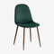 SKLUM Chaise de Salle à Manger en Velours Glamm Bois foncé Vert Jungle