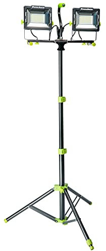 PowerSmith PWLD200T 20,000 Lumen LED Work Lights with Stand, Adjustable Metal 76 Tall Tripod, 9 ft Power Cord, Sealed On/Off switches, and 5 Year Warranty