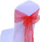 JIUERYY 100 Stück Bänder aus Organza, Stuhlhusse, Schleifen, Hochzeit, Dekoration, Zeremonie, Party, Event, Geburtstag, 17 x 275 cm, Rot