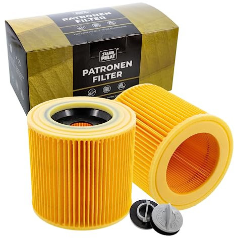 STAUBPIRAT 2 Filter für Kärcher Staubsauger - Ersatz für WD3 Patronenfilter - kompatibel mit WD2 WD 3 WD1 MV3 MV2 wie 6.414-552.0/6.414-772.0/6.414-547.0