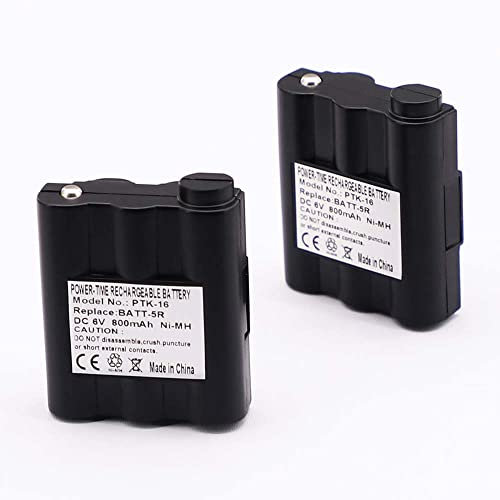 SHAWOROCE 2X 800mAh 6V NI-MH Batterien Akku PB-ATL/G7 BATT-5R für Midland Funkgeräte Walkie Talkie G7 G7 Pro G9 Alan Atlantic Serie mit einem Beutel