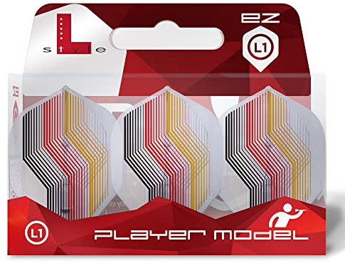L-Style Gabriel Clemens EZ Flights von Thor-Sports (1 Set (3 Flights) EZ L1, ver.1 Ltd Gabriel Clemens Clear White)