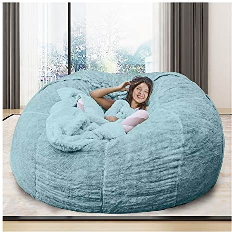 Sitzsack, Luxus, Flauschige Sitzsäcke, langlebig, bequemer Stuhl, Raumdekoration, Lounge-Sessel, Sitzsack, Wohnzimmer (kein Füllstoff)