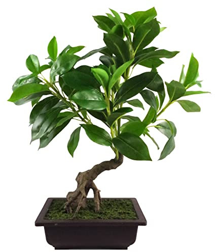 Leaf Künstlicher Baum, gemischte Materialien, Bonsai-Grün, 50 cm