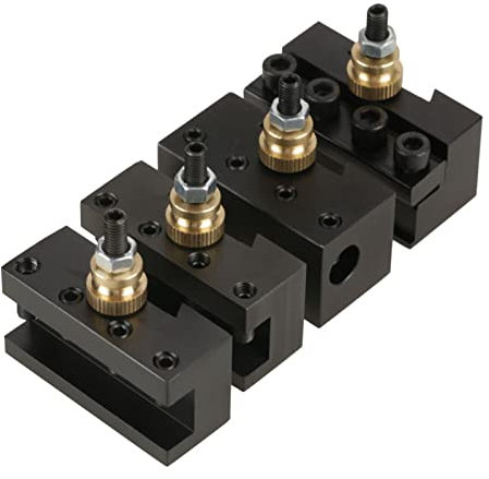 Drehmaschinen-Zubehör-Werkzeug, 4-teiliges Mini-Drehmaschinen-Schnellwechsel-Stahlhalter-Kit, Bohrklinge, Wende-Halter-Set, Schnellwechsel-Werkzeughalter