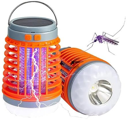 BuzzBug Bug Bulb, Leistungsstarke Mückenlampe mit 2025 Neuheiten Buzz Blast Pro, Zaptek ElectriZap Mosquito Zapper USB und Solarbetrieb, Ideal für den Innen und Außenbereich