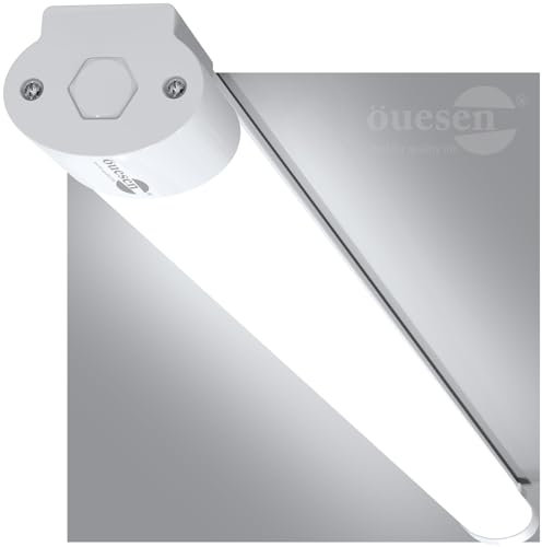 Öuesen LED Feuchtraumleuchte 120CM, Werkstattlampe 36W 3600LM, Flimmerfrei Kellerlampe LED IP66 Wasserfest, 5000K Garagenleuchte Feuchtraumlampe für Garage Keller Werkstatt Lager