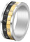 Whoiy Dreifarbig Trauringe Hochzeit mit Gravur, 8MM Edelstahl Personalisiert Ringe Ziffer Fidget Ring Spinner Ring Männer Eheringe Modeschmuck Größe 65 (20.7)