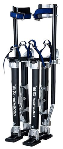 FUYAO Trockenbau-Stelzen, verstellbare Stelzen für Erwachsene, mit rutschfesten Fußplatten und PVC-Knieschonern, verstellbar von 38,1–162,6 cm Höhe, hält sicher 100 kg, leicht zu bewegen, für Maler,