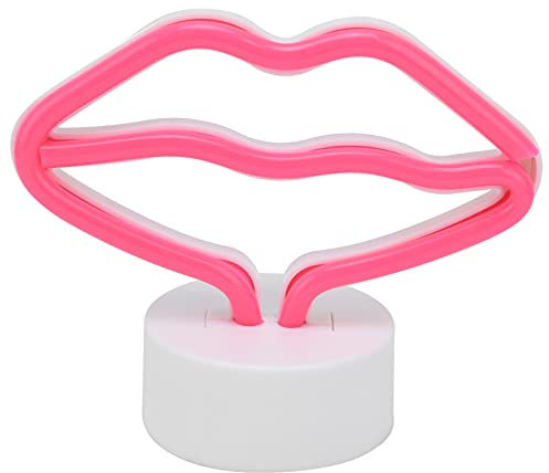 Lip Neon Signs, Neon Sign Red Lips Led Neon Light Wall USB/Battery Powered Led Neon Sign for Bedroom Decor,Desk Lamp, Neon Signs