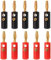 Dolaso 10Pcs 4mm Speaker Banana,Banana Plugs for Speaker Wire Gold Plated Speaker Wire Banana Plugs Connectors