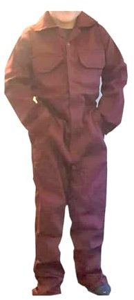 IBEX Unisex Kids Boiler Suit, Dungarees, and Overalls | Coverall for Toddlers & Children, Burgundy, 1-2 Years (20)