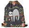 SBKGBIEHG Rucksack mit lustigem Tier-Design, Kordelzug, für Erwachsene und Kinder auf Reisen, Faultier-2, One size