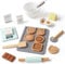 PairPear Wooden Toy Biscuits Baking Set, 28 Piece Wooden Play Food Toy With Cookies Bakery, Kids Pretend Play Kitchen Accessories Gift for Boys Girls 3 Years and up