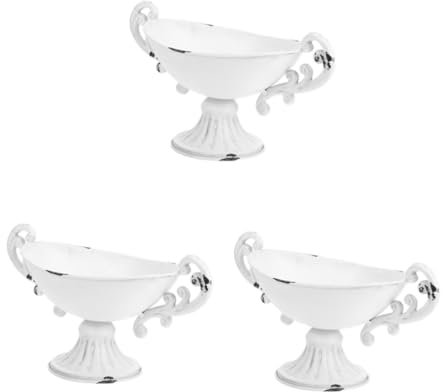 ABOOFAN 3 Pièces Vase Ancien esthétique de la décoration de la Grande jardinière d'urne Vase sur Pied vases décor à la Maison jardinière d'urne extérieure Vase urne Le Fer Blanche
