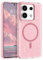 BENTOBEN Cover Magnetica per Xiaomi Redmi Note 13 Pro 5G, Compatibile con MagSafe, Glitter e Antimpronta Custodia, Sottile TPU Antigraffio Antiurto Xiaomi Redmi Note 13 Pro 5G Custodia, Rosa Chiaro