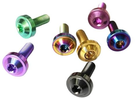 Générique Vis à tête de bouton à bride torx en titane M4 M5 M6 M8 TC4 Gr5, 10 pièces, avec boulon à collier(Gloden,M5X30 10pc)
