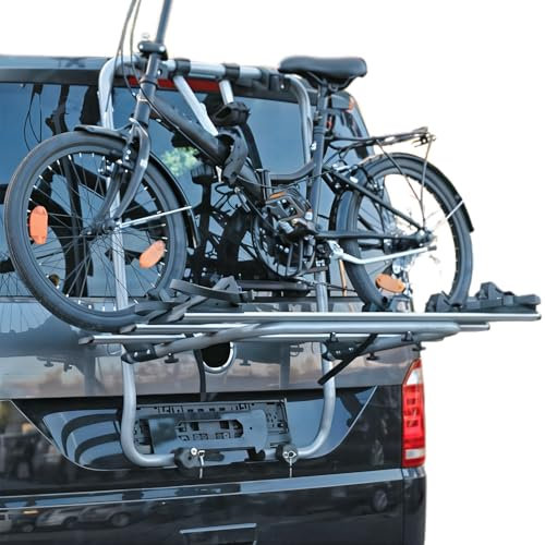 Menabo Fahrradträger kompatibel mit VW Transporter T5 2003-2015 Alu Schwarz