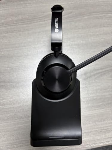Voistek Wireless Bluetooth Headset with Microphone for PC Laptop, Noise Cancelling Mic, On Ear Headphones for Work, Office, VoIP, Call Center, Cell Phone, Online Classes, Teams, Zoom, Skype