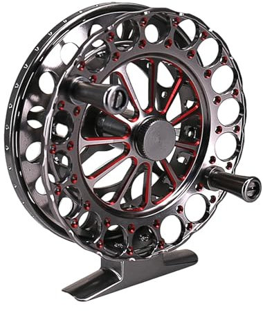 IZHAOGJING Fliegenrolle, Rolle Fliegenrollen Fliegenfischen Rolle 2BB Große Aluminium Fliegenrolle 8kg Max Drag Links & Rechts Griff Angelrad 1:1 Übersetzungsverhältnis