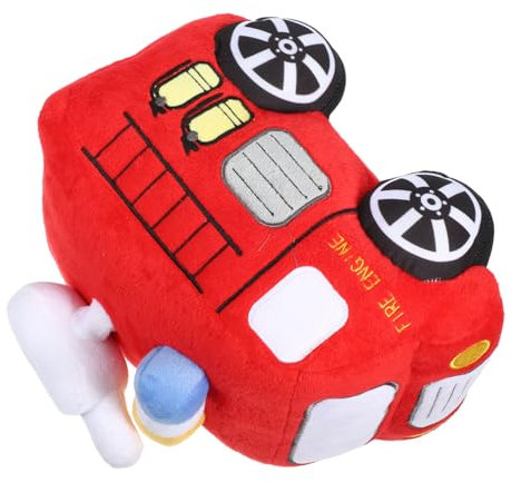 BESPORTBLE Feuerwehrauto Plüschkissen Weiches Großes Kuscheltier Für Geburtstagsgeschenk Für Wohnzimmer Autofahrer-Dekoration