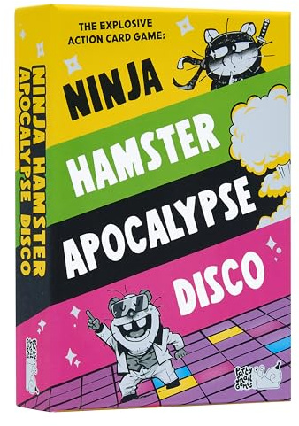 Party Snail Games Ninja Hamster Apocalypse Disco: The Action-Packed Card Game That Gets Everyone Exploding With Laughter. Hilarious Fun for Kids, Teens and Adults. Perfect for home or travel