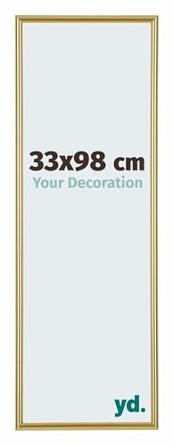 yd. Your Decoration - Puzzlerahmen 33x98 - Gold - Puzzlerahmen 500-1000 Teile - Kunststoff Bilderrahmen - Annecy