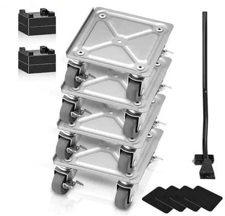 Autotransportwagen, 360°-Drehung, Industriemaschinentransporter, Palettenwagen, Transportwagen for schwere Möbel, Autotransporter(500lbs)