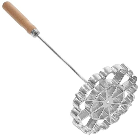 Rosetteneisen-Aluminiumlegierung, blumenförmige Bunuelos-Form mit Holzgriff, lebensmittelechte Waffelformen zum Backen, Kochen, Rosetteneisen
