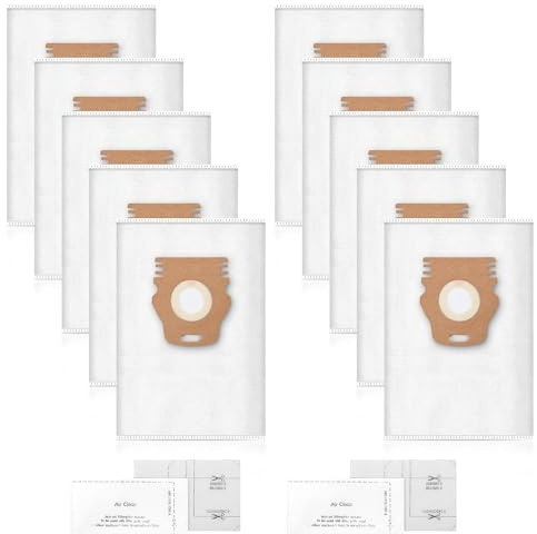 10 Stück Staubsaugerbeutel Kompatibel für Miele Guard L1/S1/M1 Staubsauger | mit 2 Motorschutzfiltern, 2 AirClean-Abluftfilter, 99,9% Filterung von Hausstaub & allergenem Feinstaub