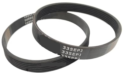 Elnwnnkc Laufband aus Gummi, 335 mm, 6 Rippen, Kanaldesign, Laufband Ersatzteil für reibungsloses und leises Lauferlebnis, Förderband