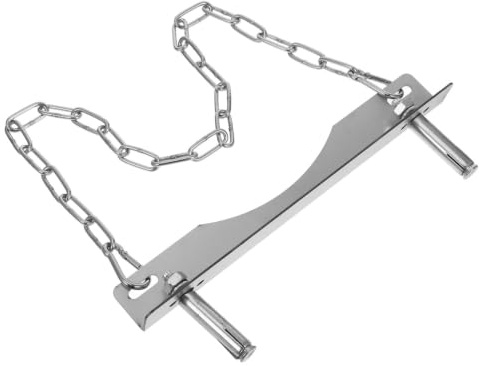 BIUDECO Support de Réservoir de Propane pour Bouteille de Gaz 40l avec Chaîne Argentée en Fer Fixation Fiable pour Remorque en Camping