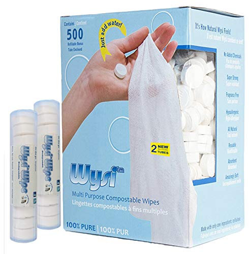 Nettoyage du Wysi 500 Lingettes biodégradables et tube de voyage – On The Go. tout Moment. Il suffit d'ajouter de l'eau.