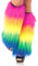 Fell Stulpen Regenbogen 90er Rave bunt