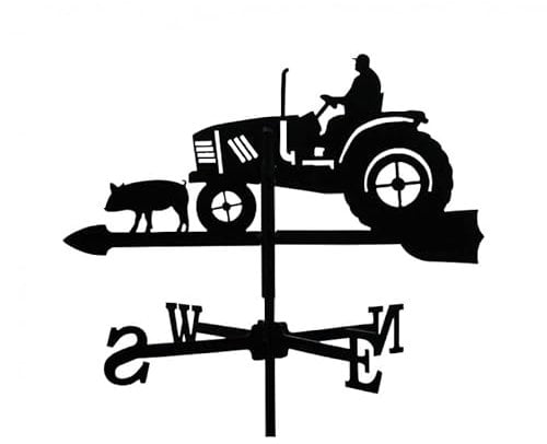 Outils et Nature Girouette Fermier sur Son Tracteur en Fer forgé