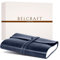 BELCRAFT Tivoli A5 mittelgroßes Notizbuch aus recyceltem Leder, Handgearbeitet in klassischem Italienischem Stil, Geschenkschachtel inklusive, Tagebuch A5 (15x21 cm) Ozean Blue