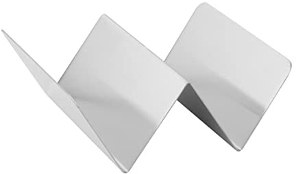 Olympia Stainless Steel Taco Holder, Holds 2 Tacos, 55H x 135D x 114Wmm | Prevents messy table spills and keeps fillings upright while baking directly in the oven, with easy dishwasher cleanup.