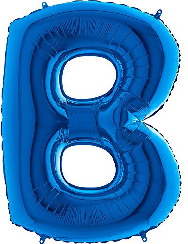 Trendario Ballon Buchstaben - XXL Riesenbuchstabe 100cm Folienballon - Helium Luftballons für Geburtstag, Taufe, Party Deko, Hochzeit (B, Blau)