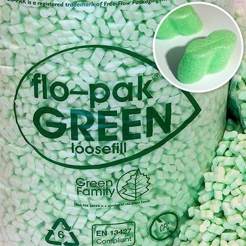 Verpackungschips - 3 x flo-pak® GREEN - 3 x 0,4 m³ - Füllmaterial - Hohe Umweltverträglichkeit
