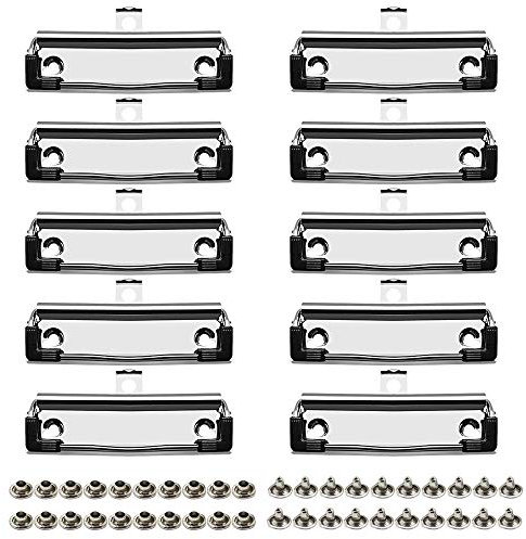 DECARETA 10 Stück Klemmbrett Klammer Klemme Metall klemmbrett Halter Clip Halterung für Büro Klassenzimmer