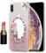 INKOMO Compatible with iPhone 8 Case, Luxury Cute Bling Mirror Makeup Case for Women Glitter Embed Diamond with Soft TPU Crystal Clear Slim Cover Anti Slip for iPhone 8/7 4.7'' (Rose Gold)